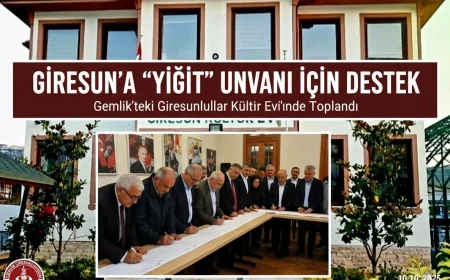 Gemlik'teki Giresunlular, Şehirleri İçin "Yiğit" Unvanı ve İstiklal Madalyası Talep Etti