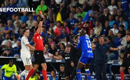 ❌ Foul on Vini Jr, instant red: Real rival sent off in 37 seconds