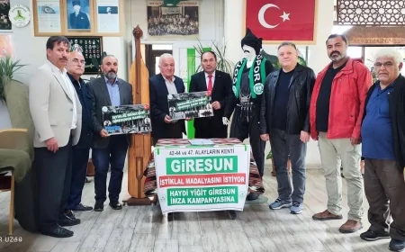 Giresun'un İstiklal Madalyası Kampanyasına Bursa'dan Güçlü Destek: Hedef 200 Bin İmza