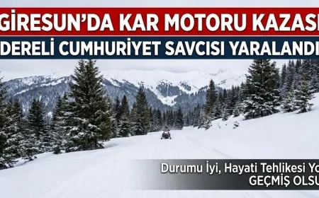 Giresun’da Kar Motoru Kazası: Savcı Çevik Yaralandı