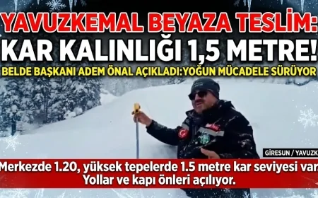Yavuzkemal Beyaza Teslim: Kar Kalınlığı Yer Yer 1,5 Metreye Ulaştı!
