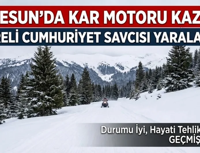 Giresun’da Kar Motoru Kazası: Savcı Çevik Yaralandı