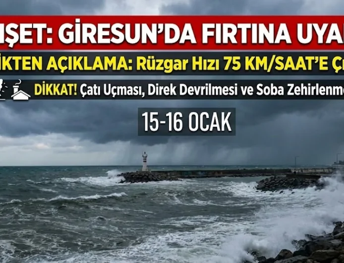 Giresun İçin Turuncu Alarm: Şiddetli Fırtına Kapıda!