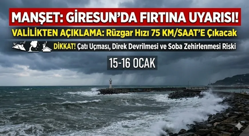 Giresun İçin Turuncu Alarm: Şiddetli Fırtına Kapıda!